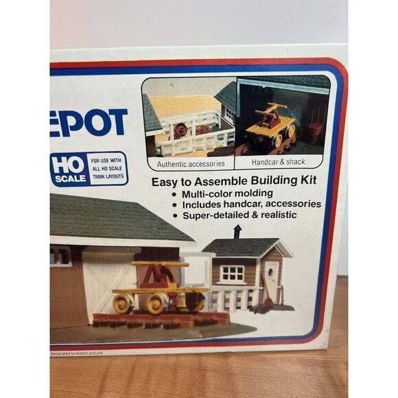 Life-Like Handcar Depot HO Scale Easy Assemble Building Kit - Picture 2 of 7